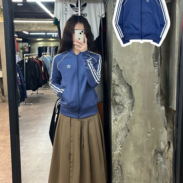 아디다스 아디컬러 투웨이 져지 XS 파스텔블루 #csz2475