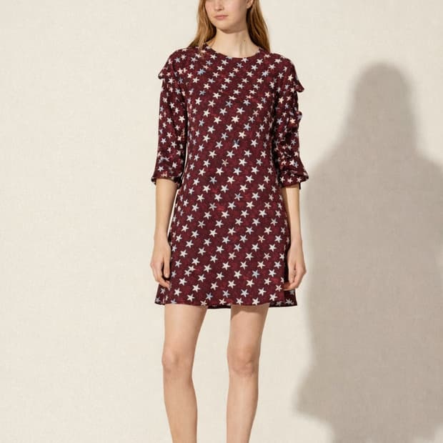 산드로 슈팅스타 실크100 미니원피스 1사이즈