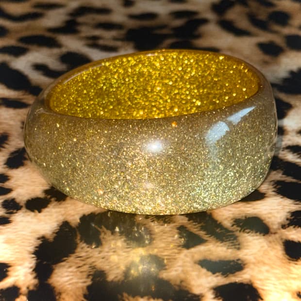 일본 헤이세이 갸루 골드 글리터 뱅글 팔찌