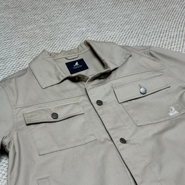 캉골 트윌 트러커 자켓 베이지 L사이즈