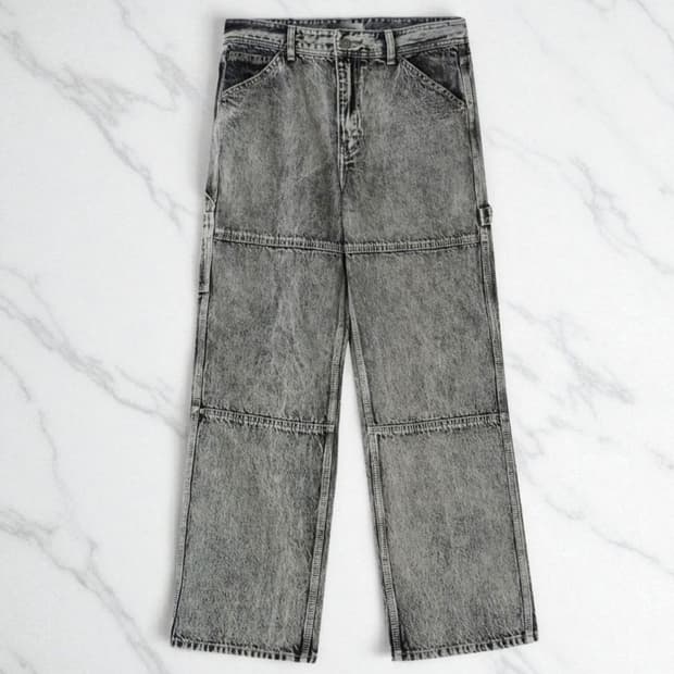 34)MAISON MINED 메종미네드 카펜터 와이드 데님 청바지