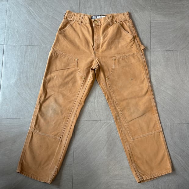 칼하트 정품 브라운 더블니 팬츠 바지