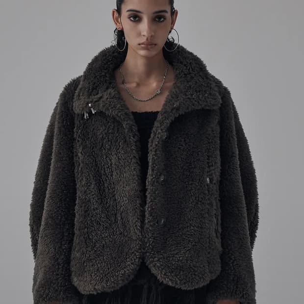 트리밍버드 메탈 훅 버튼 시어링 퍼자켓