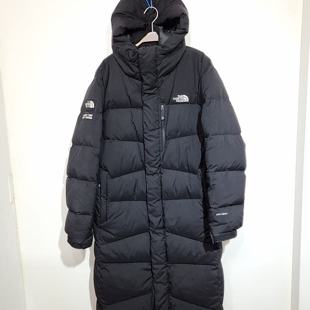 (L) 노스페이스 거위털 롱패딩 다운코트 블랙 구스다운 패딩코트 