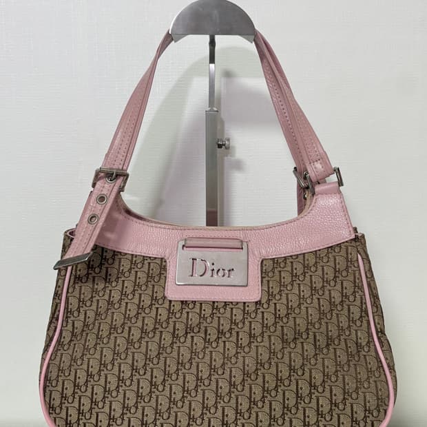 디올 오블리크 스트릿시크 숄더백 핑크