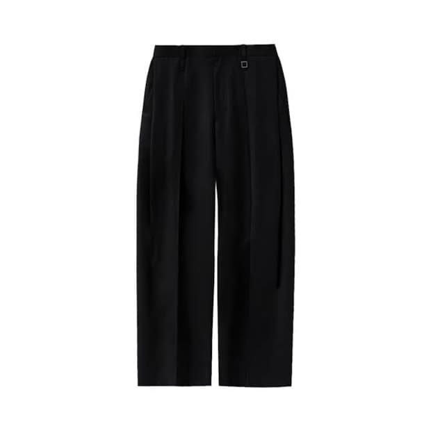 우영미 24FW 사이드 턱 와이드 슬랙스