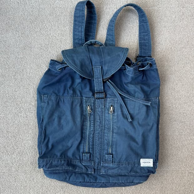 요시다 포터 인디고 코튼 럭색