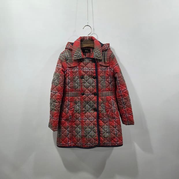 닥스 키즈 타탄체크 퀼팅코트 130/9Y 