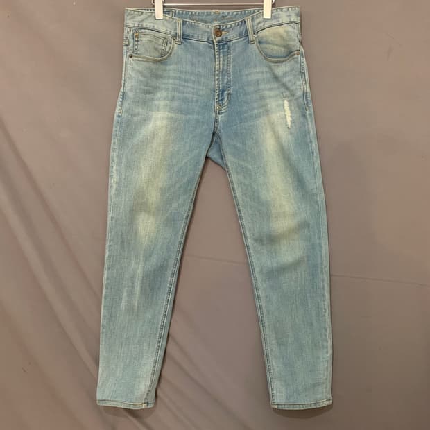 32인치 시리즈 힙스터 데미지 스판 데님 청바지