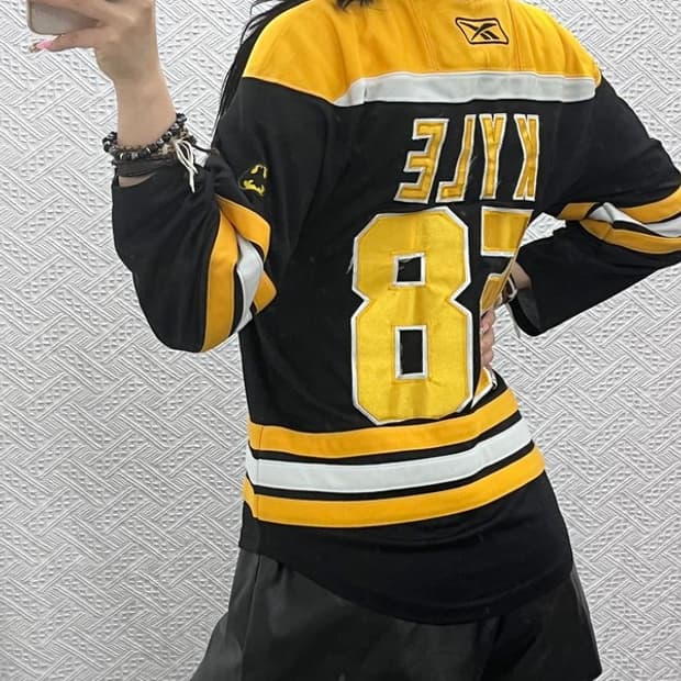 리복 NHL 보스턴 블록코어 하키 져지 롱슬리브 M C11104