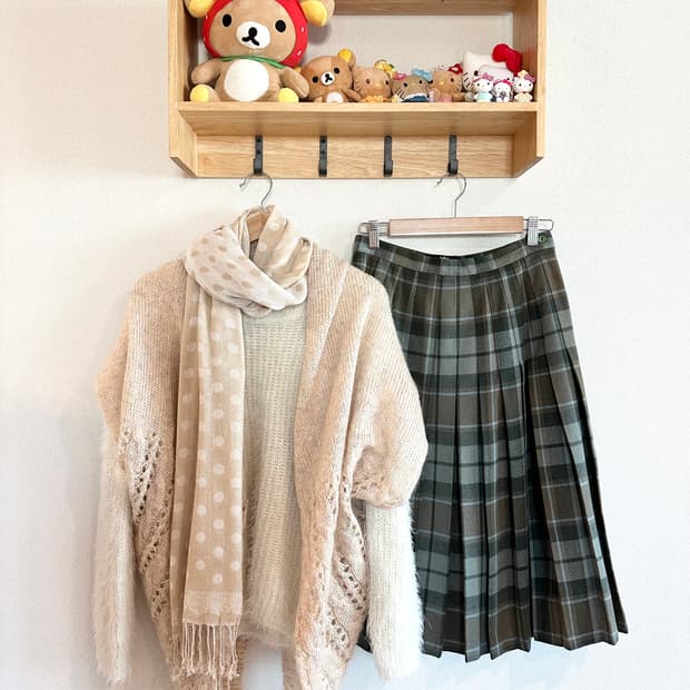 jpn 하구미 스즈코 아오이유우 모리걸 레이어드 코디세트