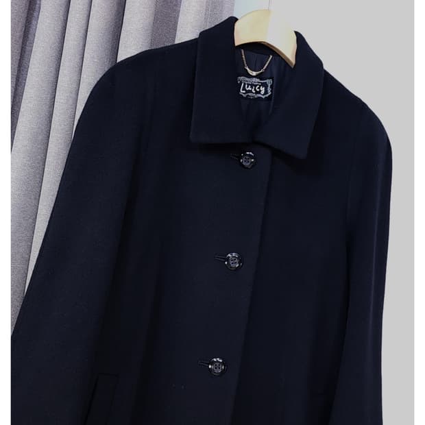 캐시미어100% 블랙코트