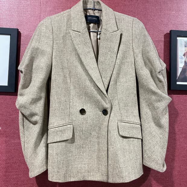 자라 라나울100%더블 자켓 S