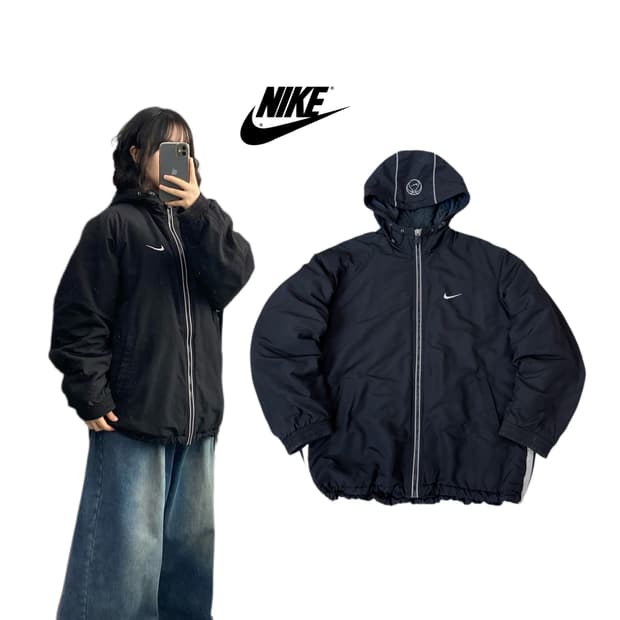 나이키 00s 스우시 올드스쿨 오버핏 점퍼 자켓