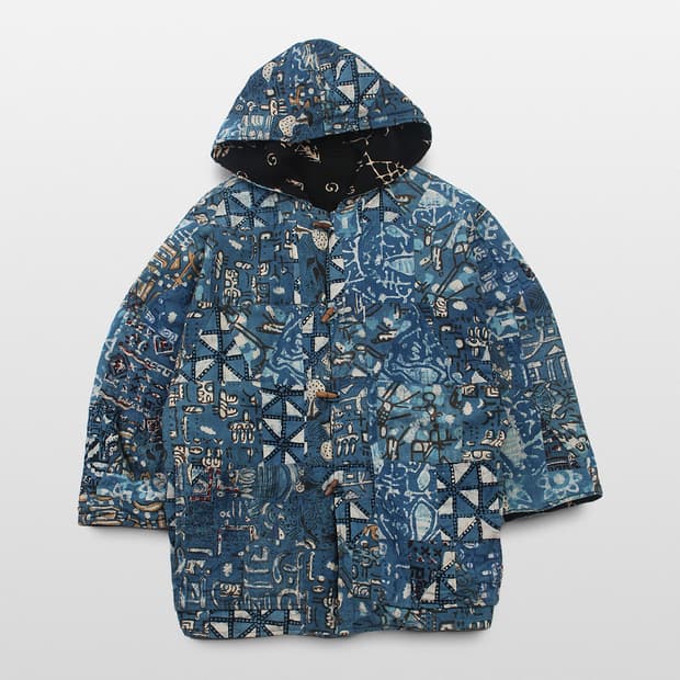 AMONAVIA Reversible Indigo Duffel Jacket