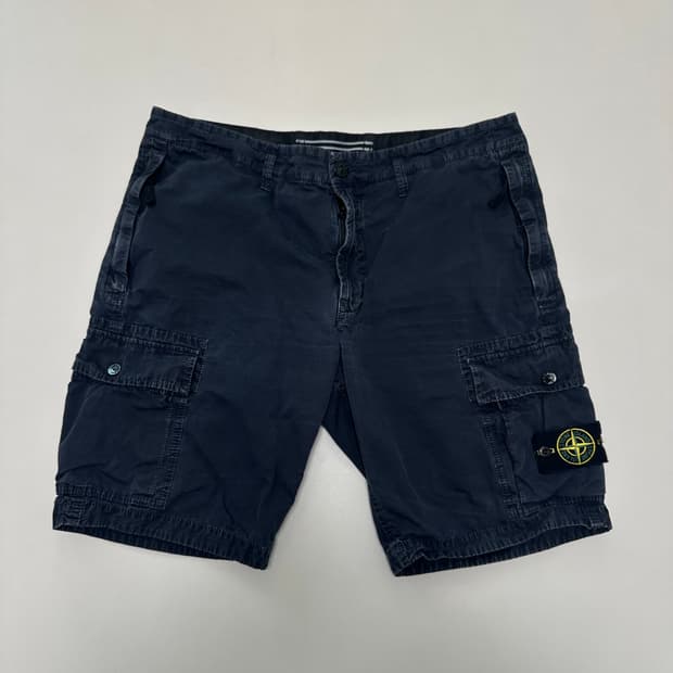 스톤아일랜드 가먼트워싱 카고 쇼츠