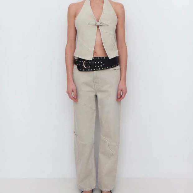 기마구아스 베벌리 팬츠 베이지