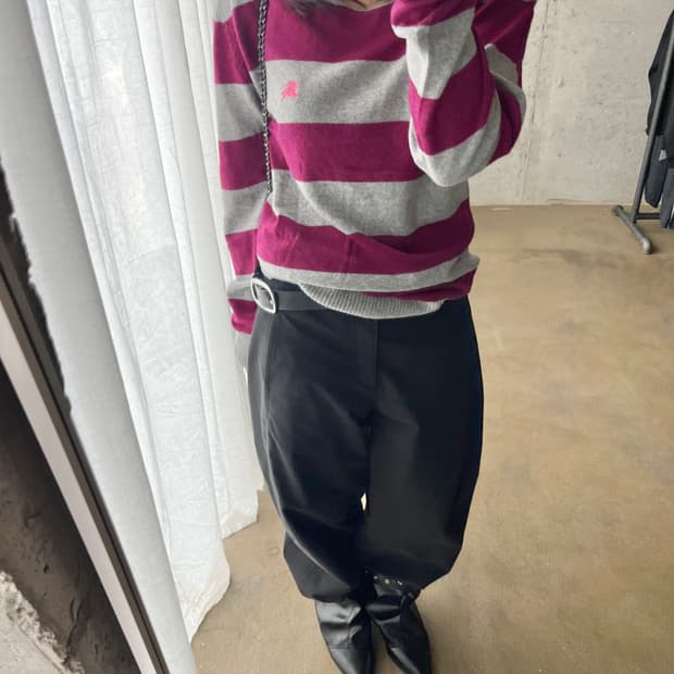 Burberry 버버리 핑크 로고 스트라이프 롱슬리브