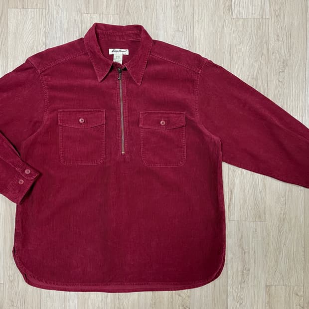 100) 90s 에디바우어 코듀로이 아노락셔츠(민트급)RRL&LVC&폴로