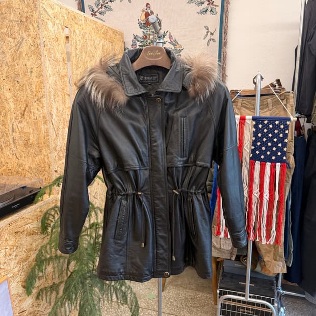 YK콜렉션 드럼다이드 사파리 가죽 자켓