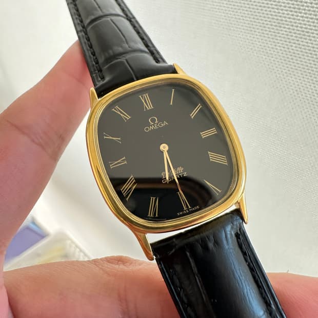 오메가 드빌 엘립스 블랙 빈티지 워치