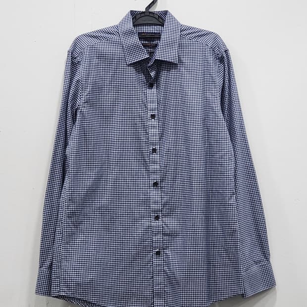 [M] 질바이질스튜어트 네이비 체크 셔츠 스탠다드핏 남성 M