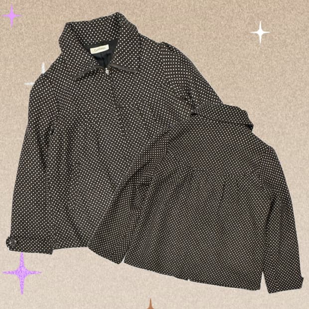 🤎라떼갸루 도트 카라 자켓 코트🤎 브라운 아우터 러블리 히메갸루