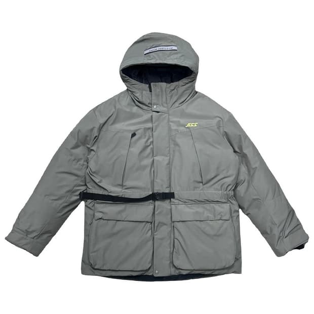 질스투어트 남성용 중기장 벨트 포인트 후드 덕다운 점퍼 100