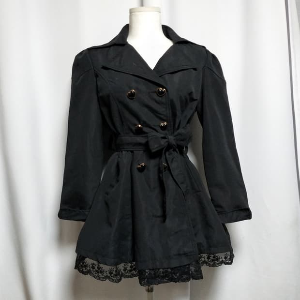 양산형지뢰계 트렌치코트원피스 달천 대장 히메갸루 로맨틱 핀터깔 로리타펑크