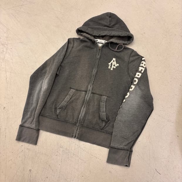 아베크롬비 사이드라인 데미지 후드집업
