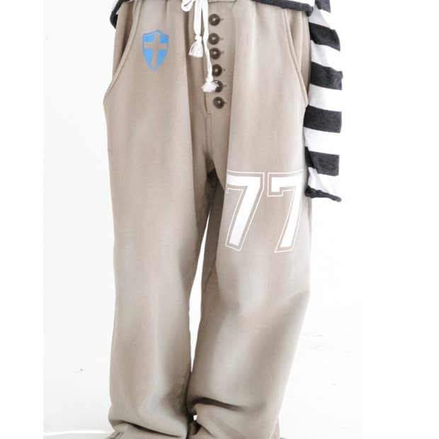 샵페어리 button jersey sweatpants 코코아