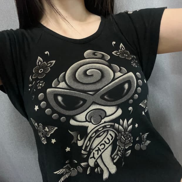 히스테릭미니 크롭 반팔