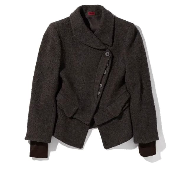 Mschf 미스치프 틸티드 울 블레이저 차콜 브라운