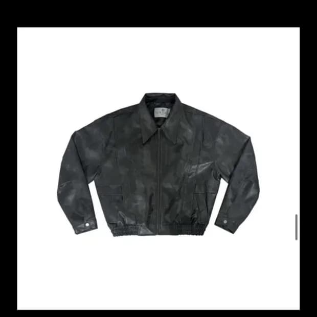 뉴얼린 레더 차콜 emblem washing leather Jump