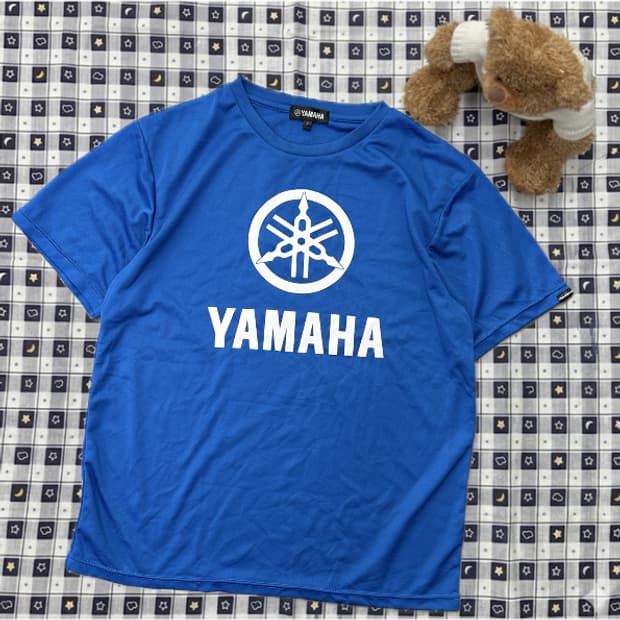 Yamaha 야마하 코발트 빅로고 기능성 러닝 스포츠 반팔 티셔츠