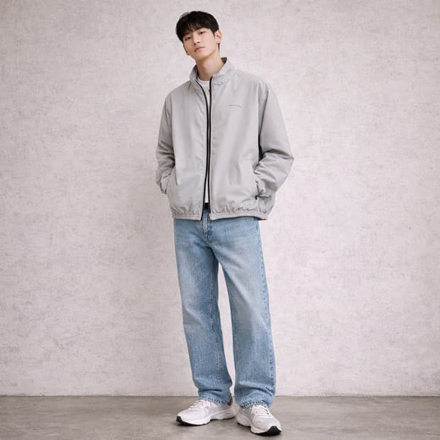 디스이즈네버댓 스탠드넥 로고 집업 바람막이 자켓