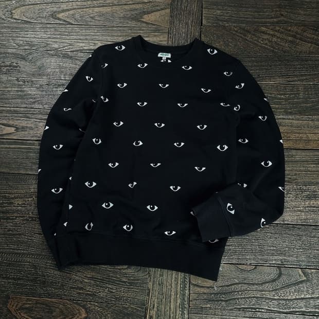 [겐조] 아이즈 패턴 맨투맨 블랙 P01379