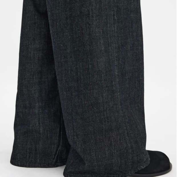 유스 엑스트라 와이드 워시드 블랙 M