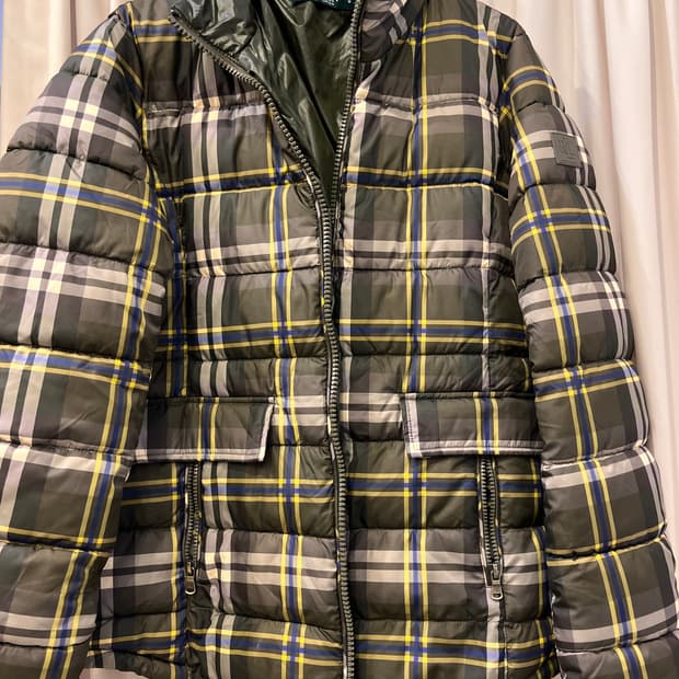 로렌 랄프로렌 우먼스 체크 패딩 M