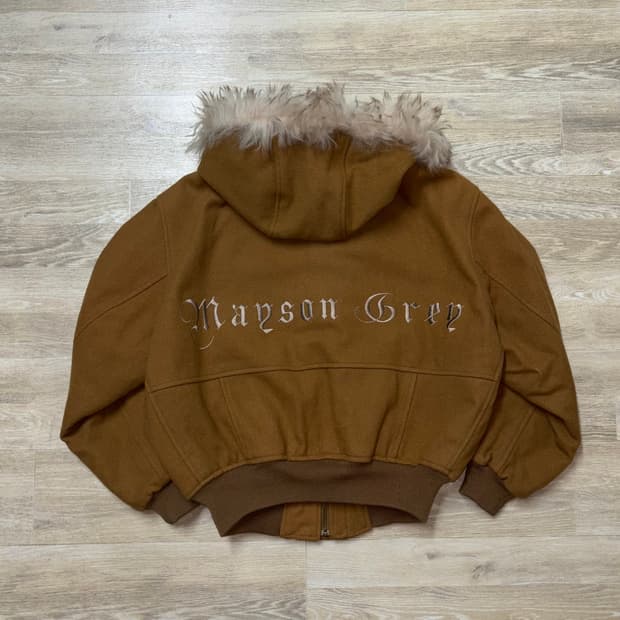 Mayson Grey Wool Bomber Jacket