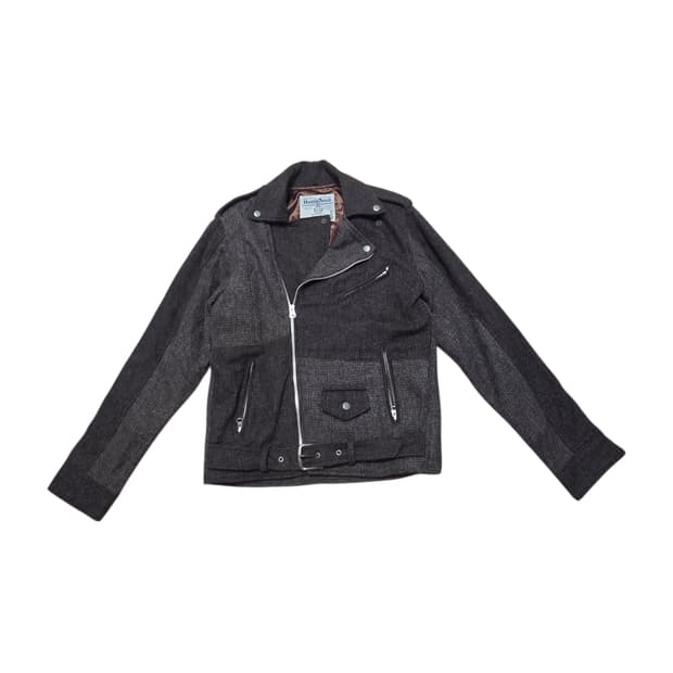 Harris Tweed 해리스 트위드 패치 워크 라이더 자켓