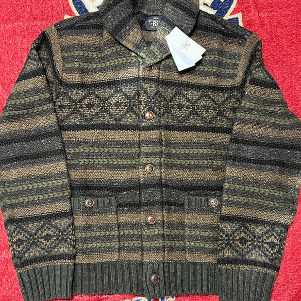 RRL 울 코튼 숄 칼라 가디건 더블알엘