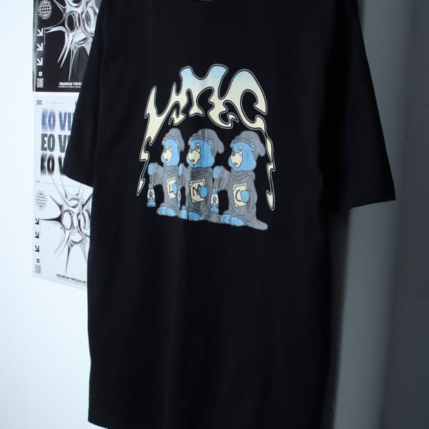 (L-XL) 엘엠씨 반팔 티셔츠 곰돌이 유령프린팅 키치-H31210