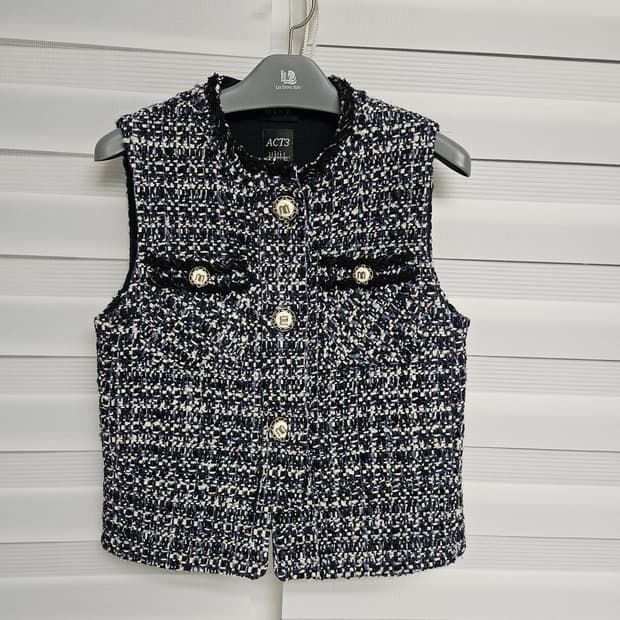 한섬 MINE 트위드 베스트 (Made in France)  M