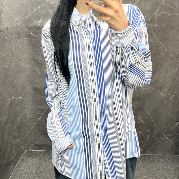 폴로 체크 긴팔 셔츠 s323