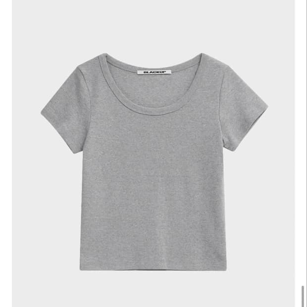 블랙업 스탠다드 유넥 반팔티 그레이s