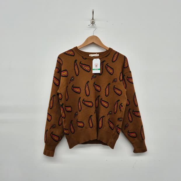  디올 페이즐리 프린트 스웨터 남녀공용 M