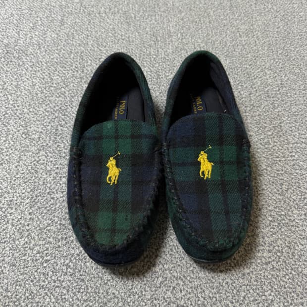 폴로 랄프로렌 타탄체크 로퍼 260