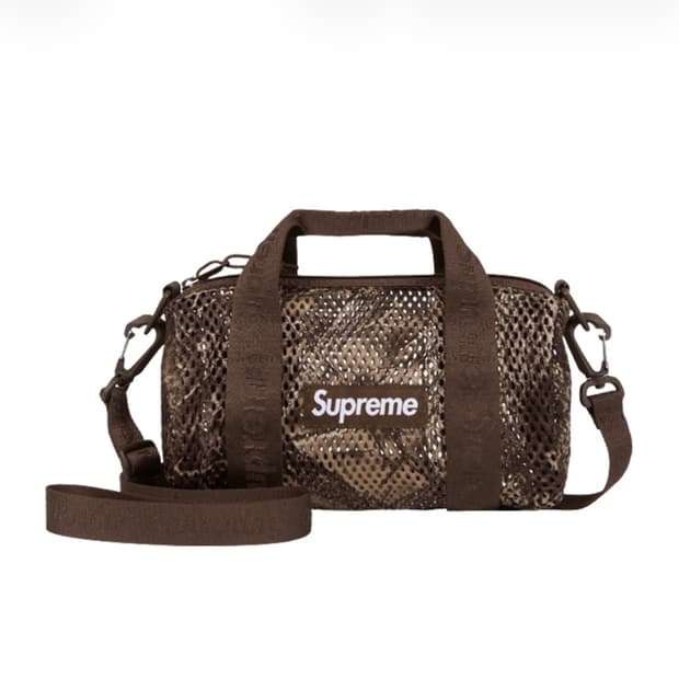 슈프림 메쉬 미니 더플백 트루팀버 카나티 카모