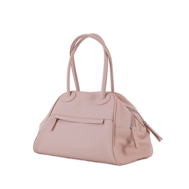 크리스틴프로젝트 투지퍼 핑크 레더백